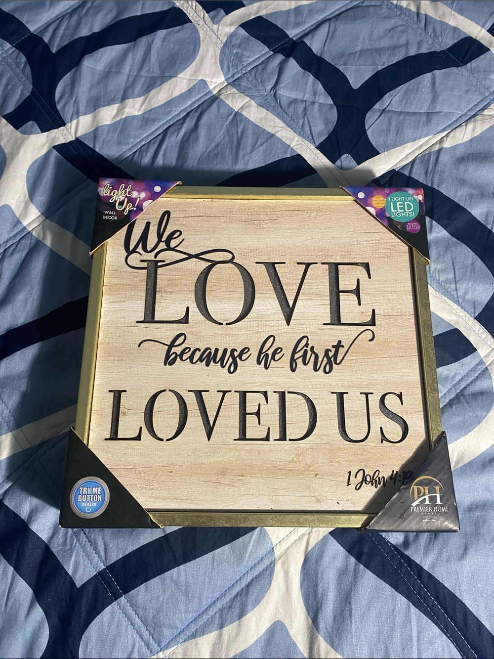 Premier Framed Wall Sign - Black on Gold and Natural